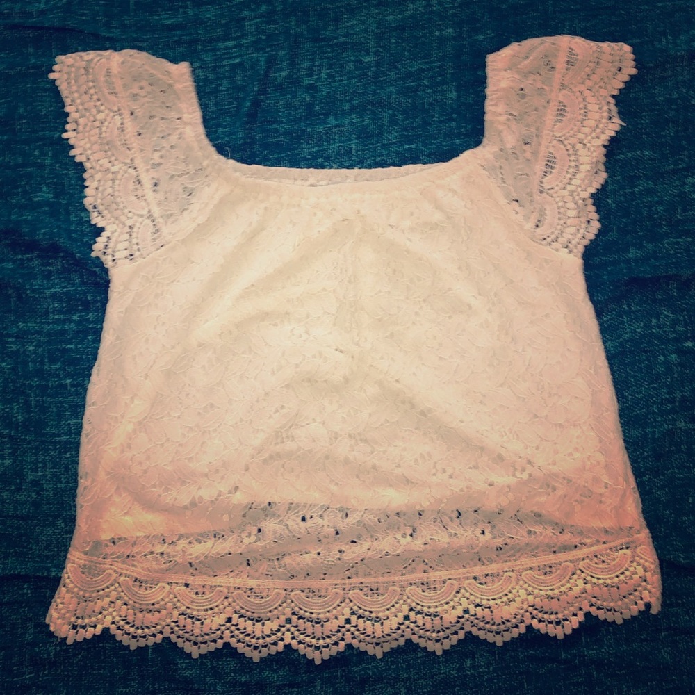 Cute white lace top